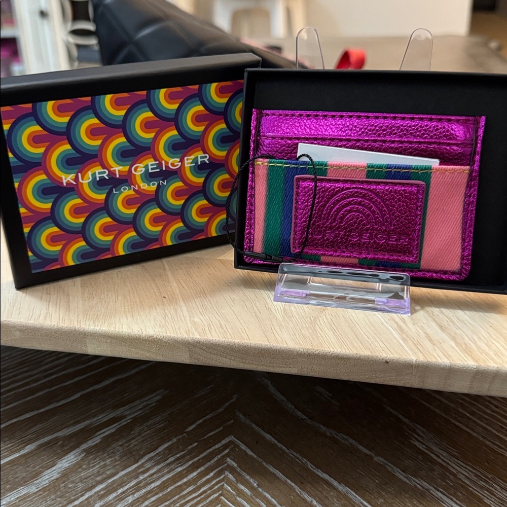 Kurt Geiger Fuchsia and Multicolor Card Holder - Picture 4 of 6